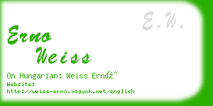 erno weiss business card